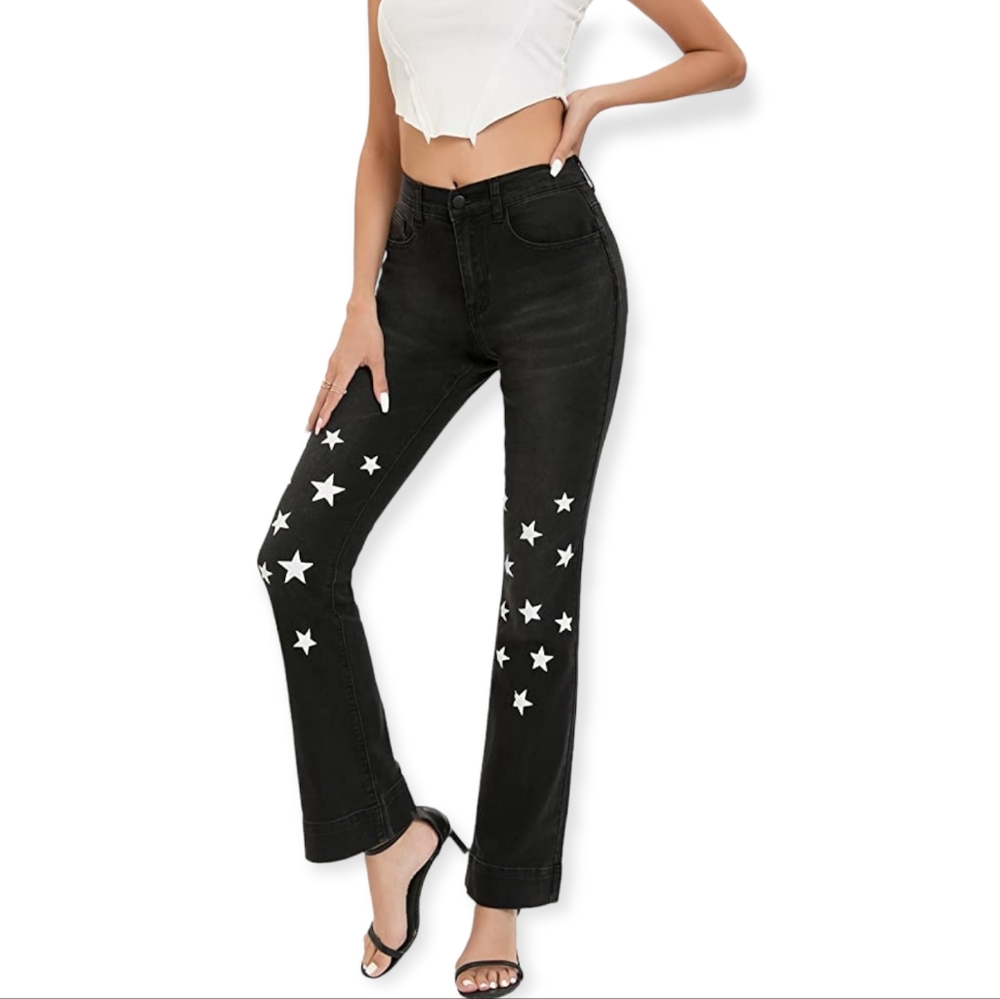 Star Bell Bottom Jeans - Picture 1 of 5